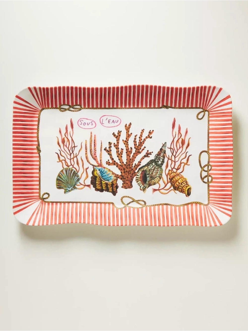 Anthropologie Nathalie Lete By the Sea Large Melamine Platter NEW
